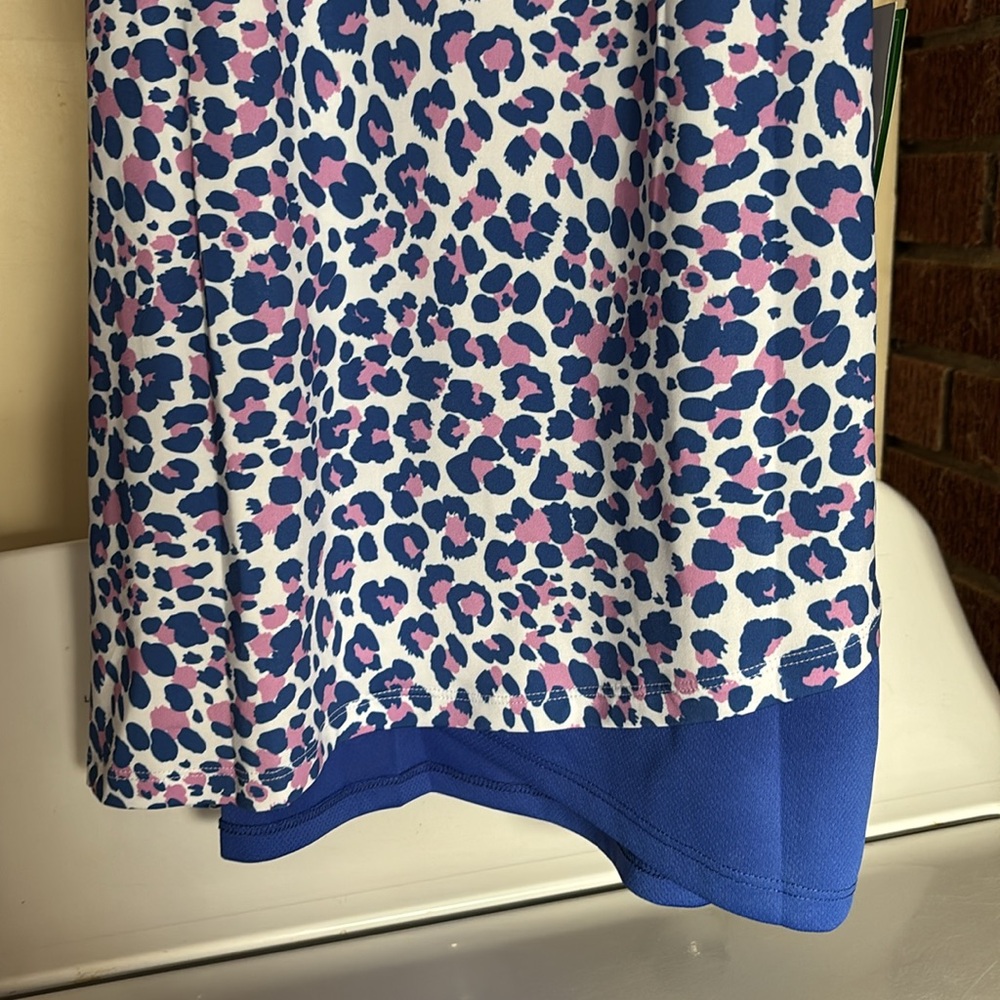 NWT Court Haley Leopard Print Racer Back Tank Top Moisture Wicking Stretch UPF30 - Picture 7 of 16